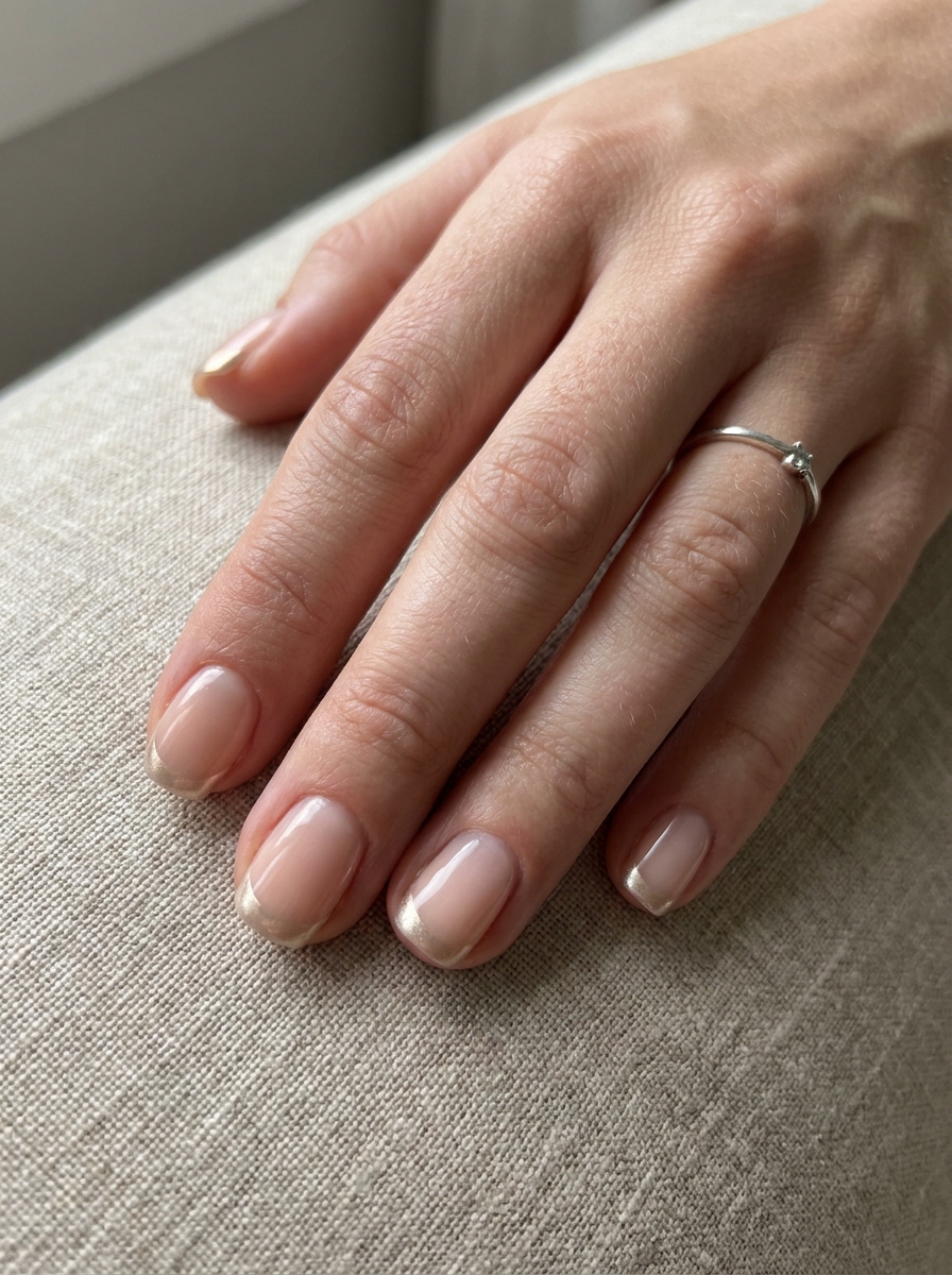 Short Chrome French Nails als Kurze French Nägel Inspiration 2026